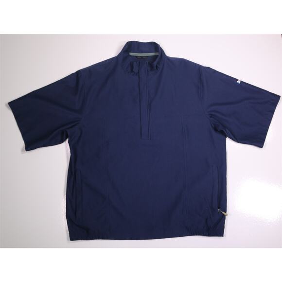 Zero Restriction Tour Series Men's Navy Blue 1/4 Quarter Zip Windshirt Large - Picture 1 of 8